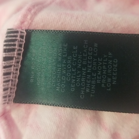 🦋Lauren Ralph Lauren Pink & White Mottled Top - Picture 5 of 5